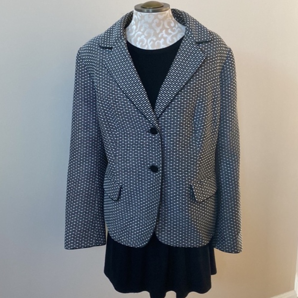 Talbots Black & White Patterned Jacket - image 8